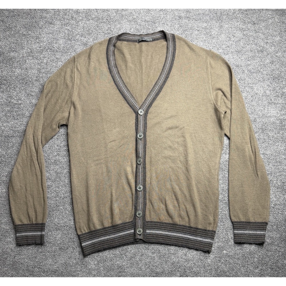 Map Co Men's Sweater Size XL Brown Cardigan Italy